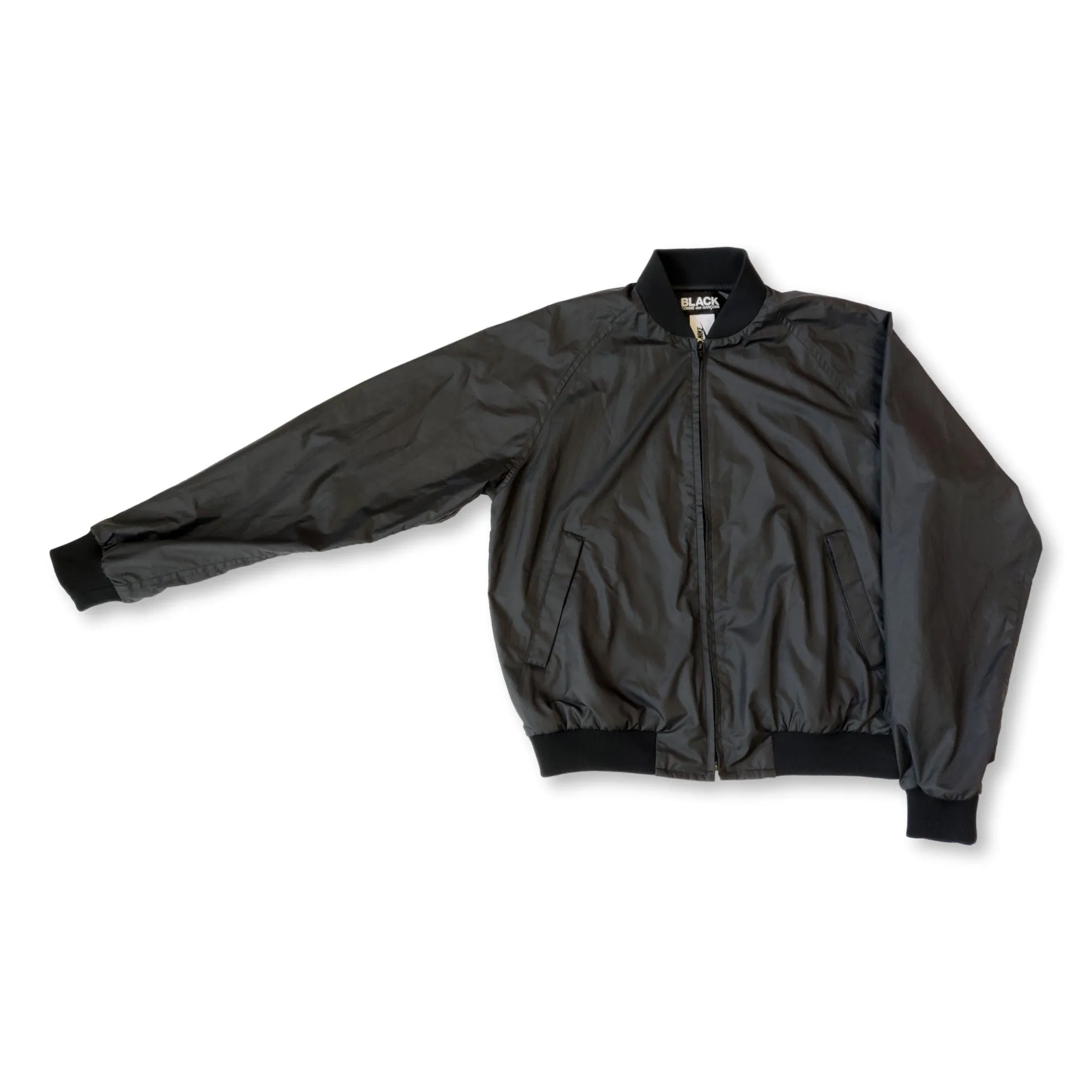 2000s Nike x Comme des Garcons Black bomber jacket Made in Japan