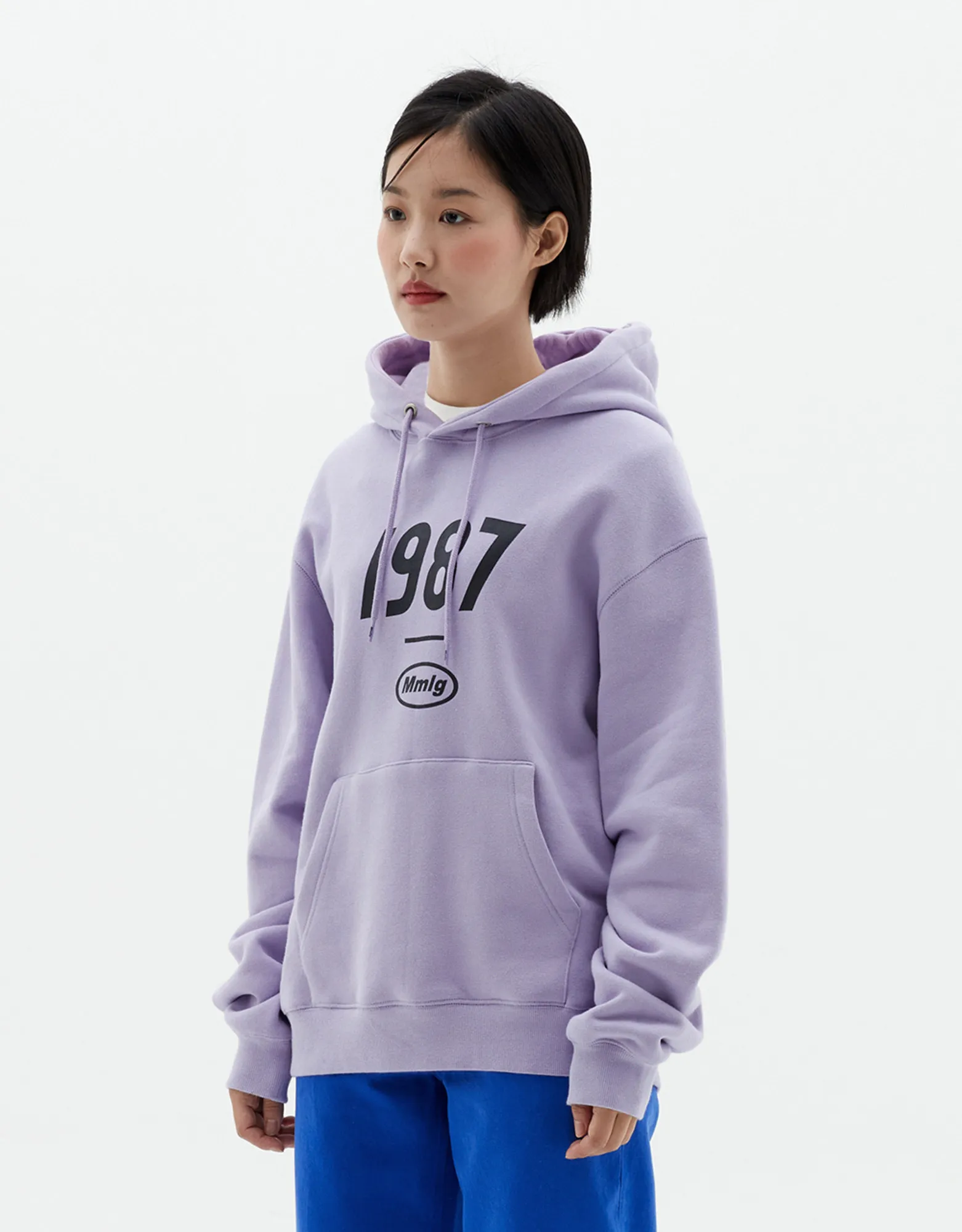 87MM  |Street Style Long Sleeves Plain Cotton Logo Hoodies