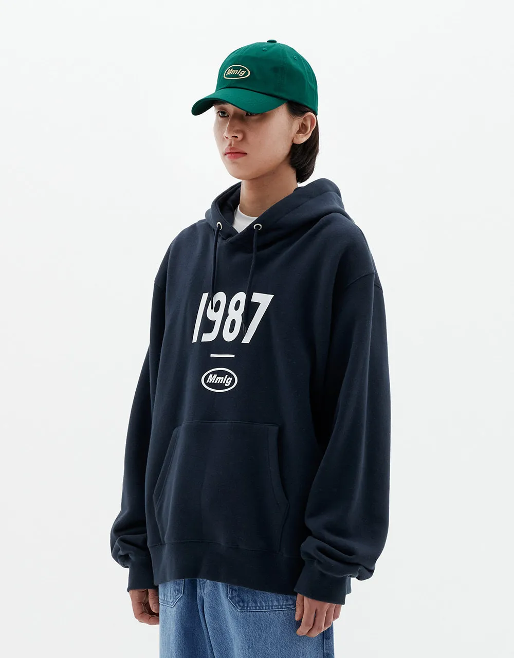 87MM  |Street Style Long Sleeves Plain Cotton Logo Hoodies