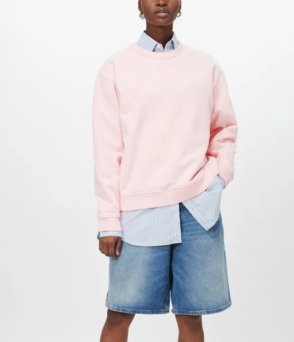 Acne Studios  |Unisex Long Sleeves Cotton Oversized Logo