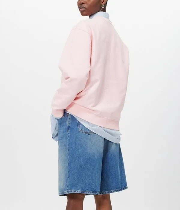 Acne Studios  |Unisex Long Sleeves Cotton Oversized Logo