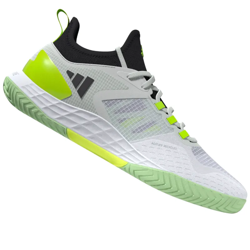 Adidas Adizero Ubersonic 4.1 Tennis Shoes - White/Black/Lucid Lemon