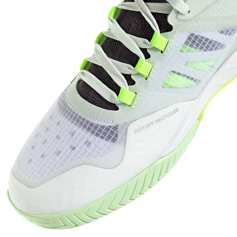 Adidas Adizero Ubersonic 4.1 Tennis Shoes - White/Black/Lucid Lemon