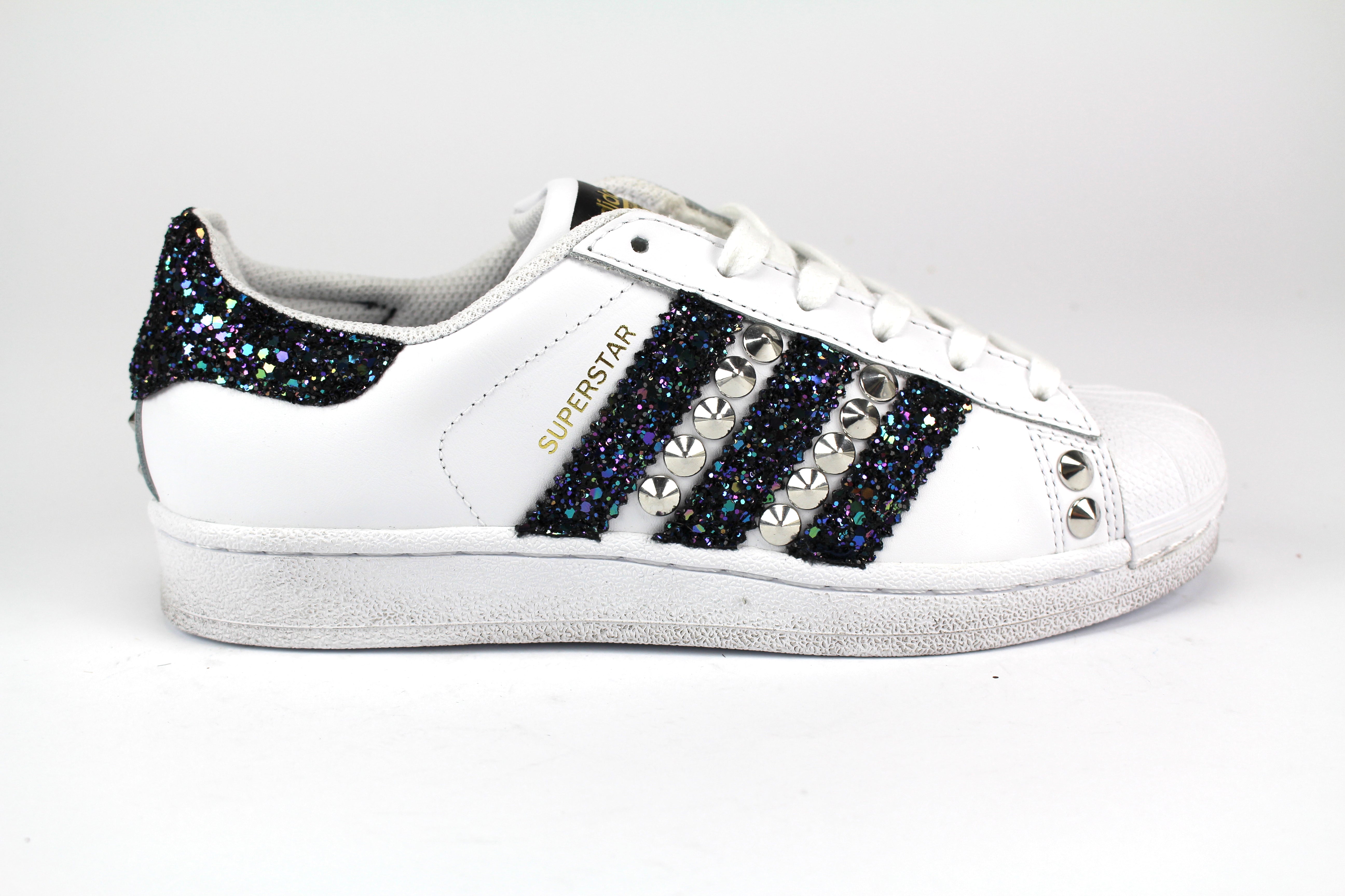 Adidas Superstar Black Iris Glitter & Borchie