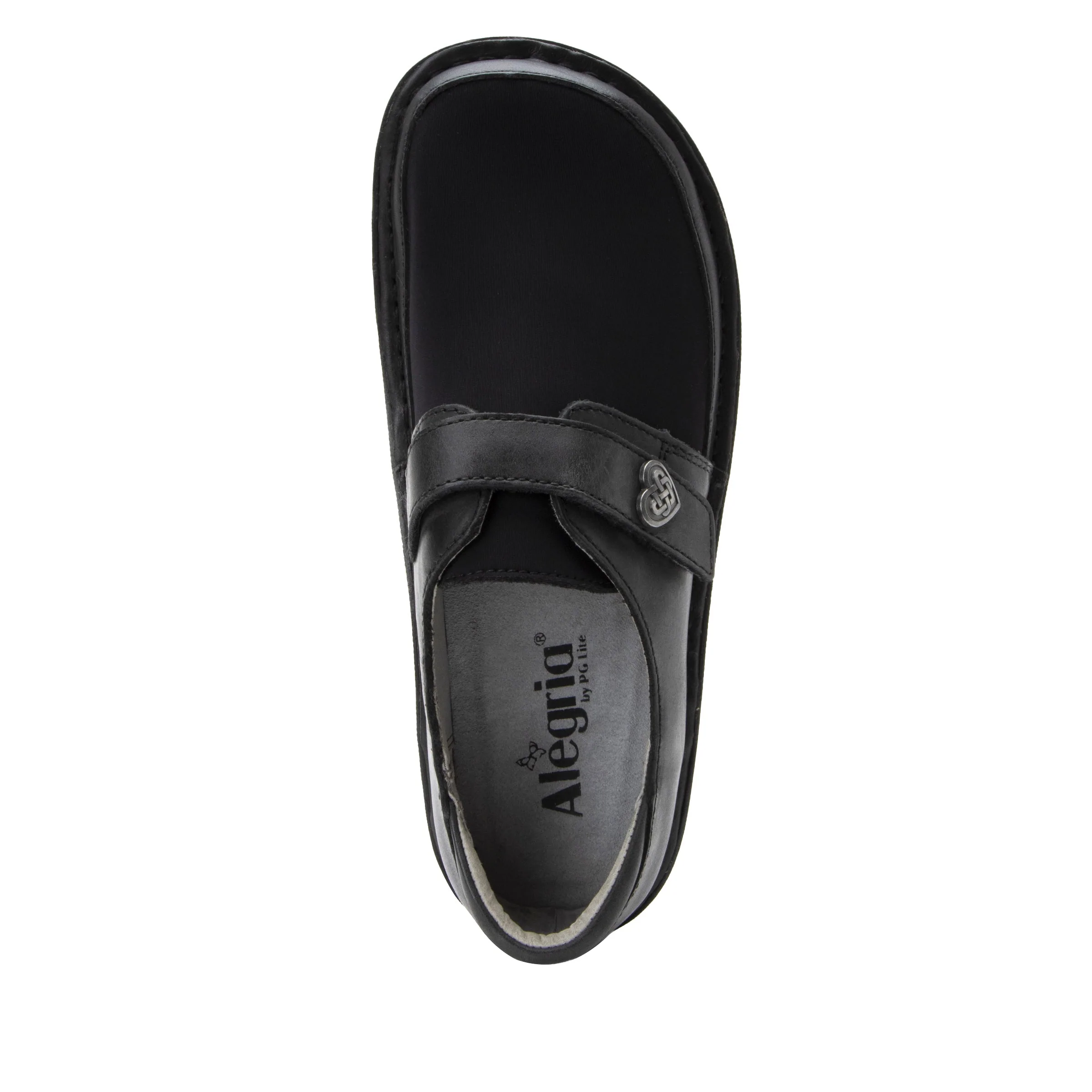 Alegria Womens Brenna Velcro Shoes- Oiled Black