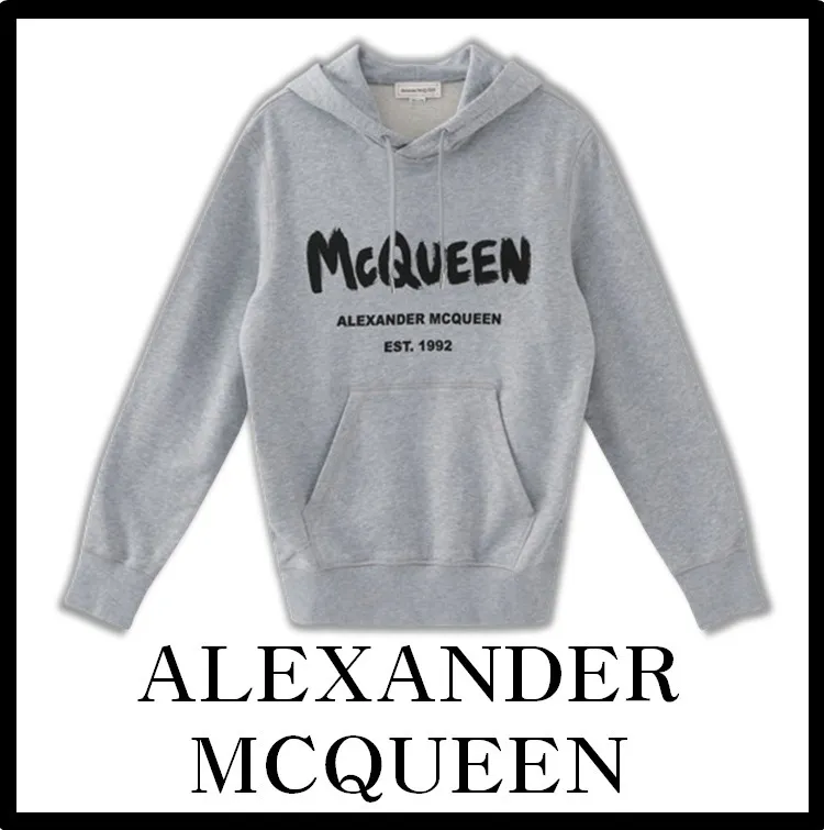 alexander mcqueen  |Street Style Logo Hoodies