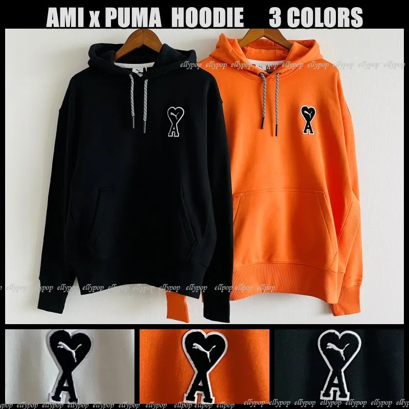 AMI PARIS  |Unisex Street Style Collaboration Logo Designers Hoodies