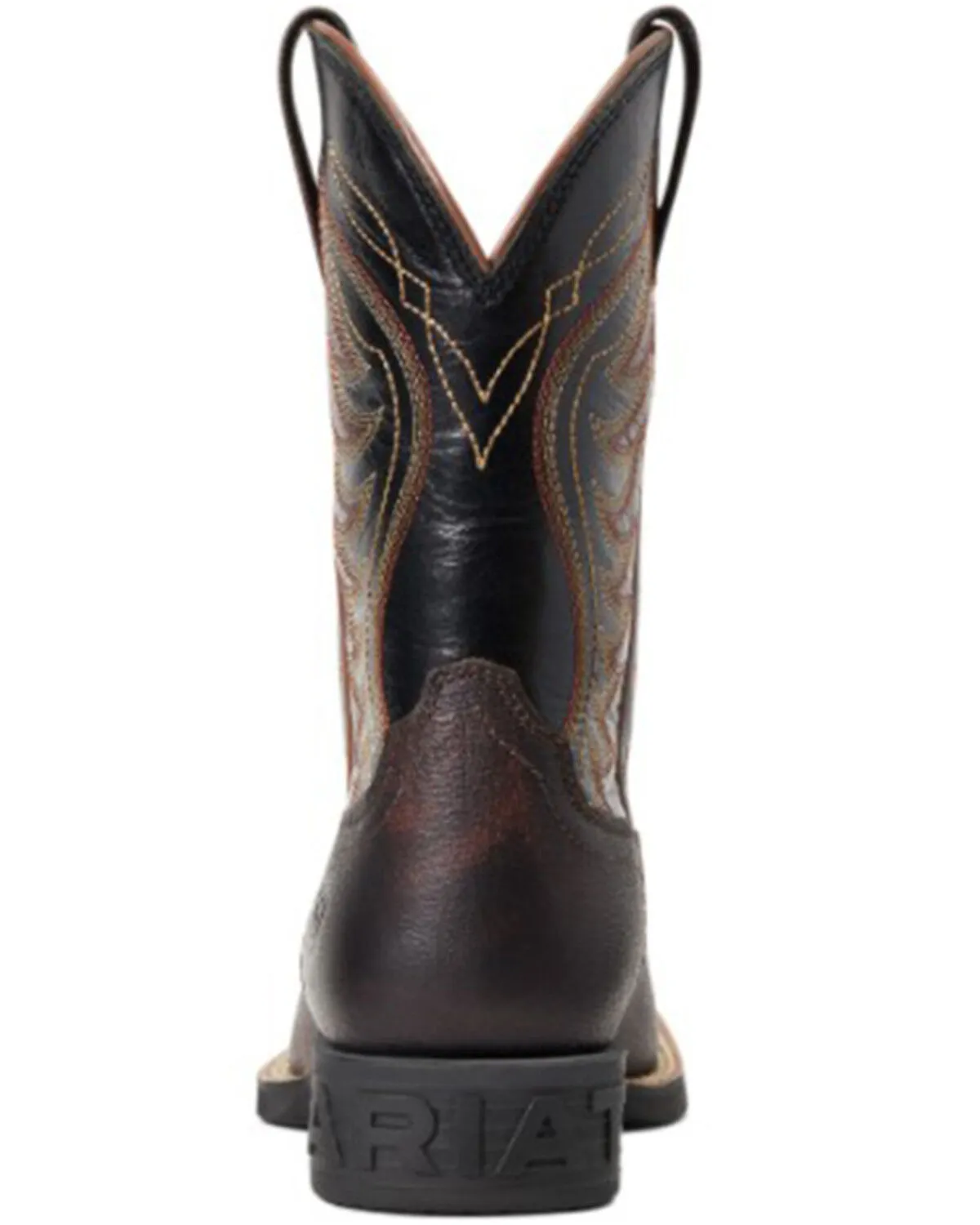 Ariat Boys' Amos Hand-Stained Western Boot - Broad Square Toe