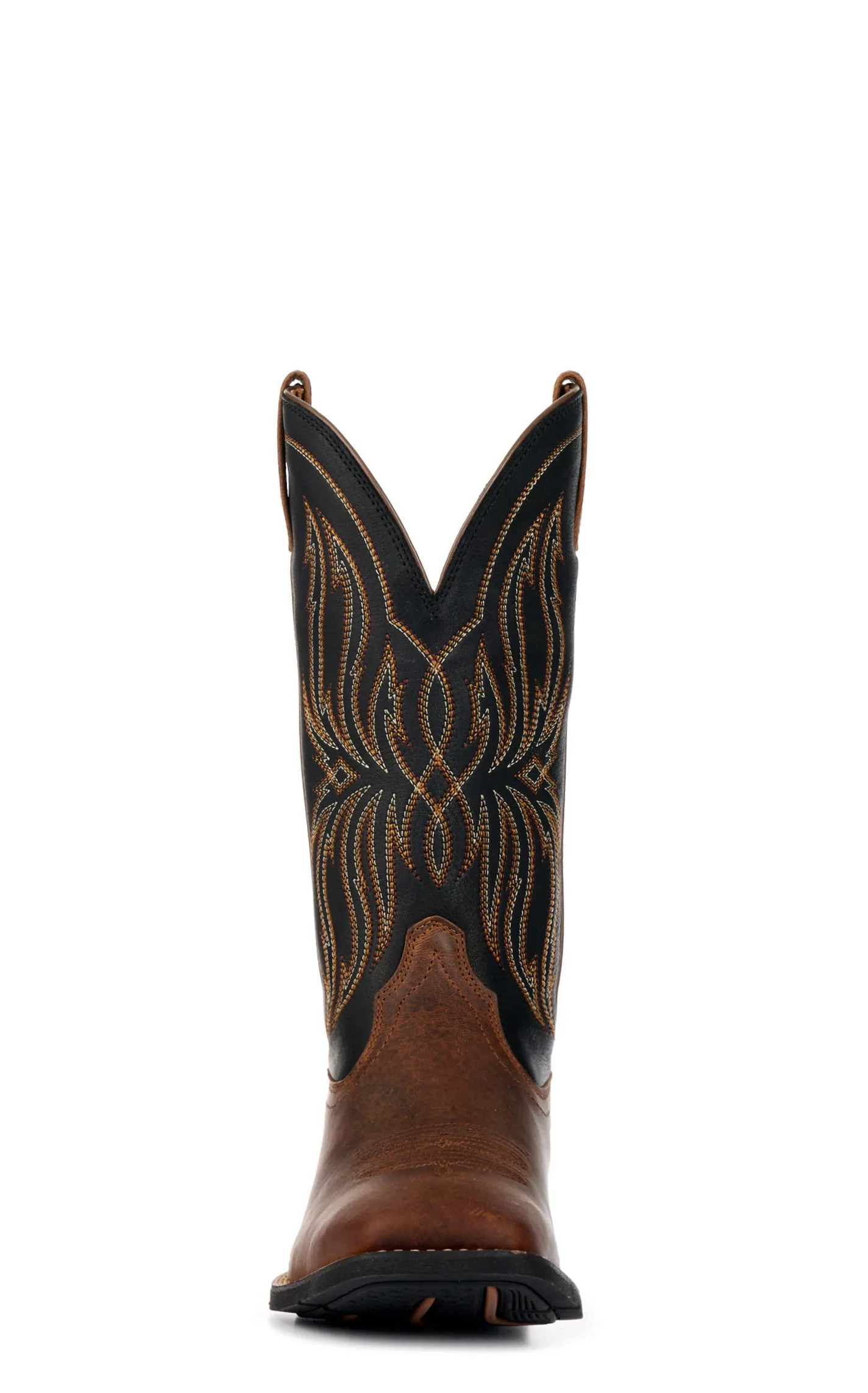 Ariat Men's Sport Rustler Brown and Black Wide Square Toe Cowboy Boot