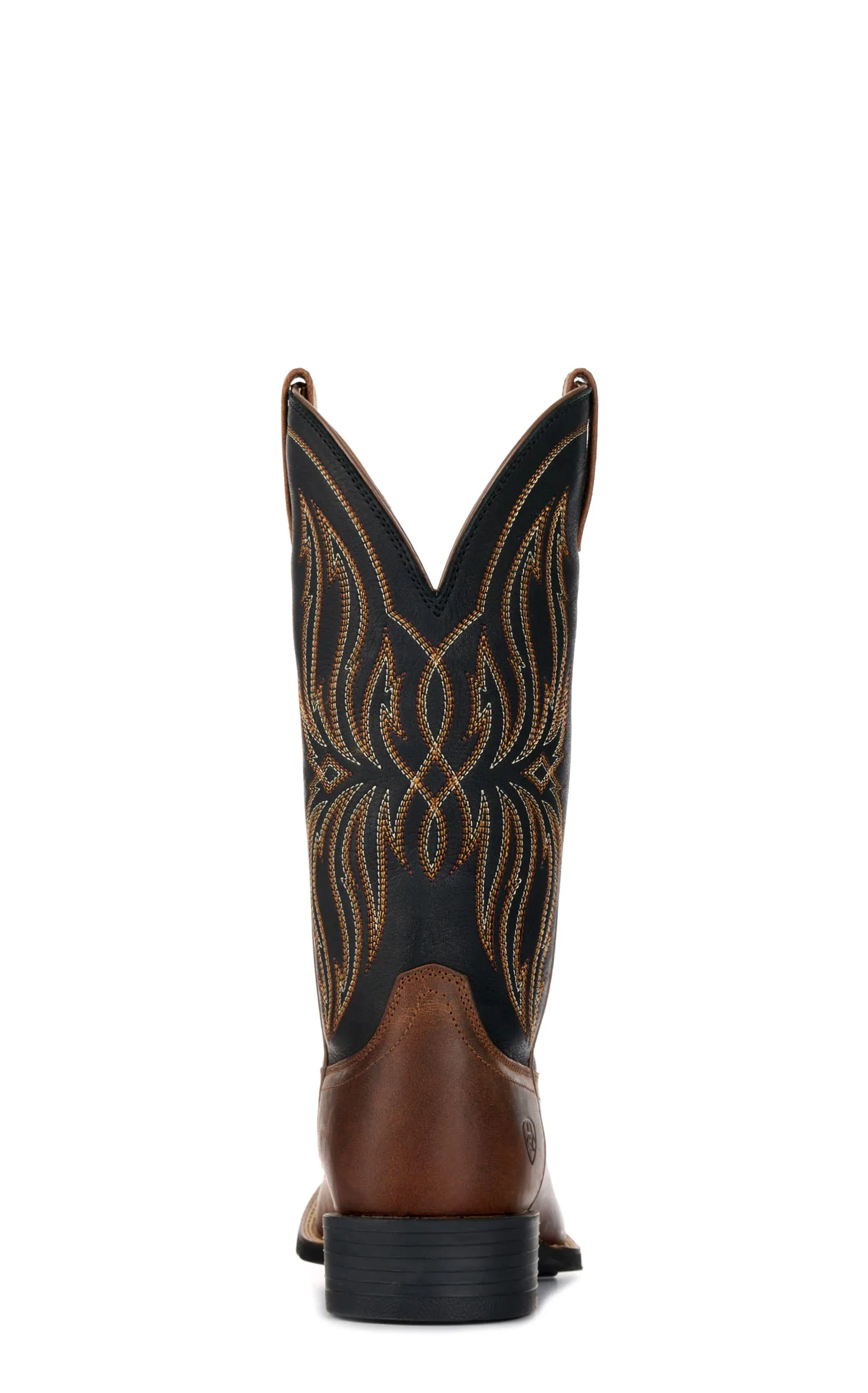 Ariat Men's Sport Rustler Brown and Black Wide Square Toe Cowboy Boot