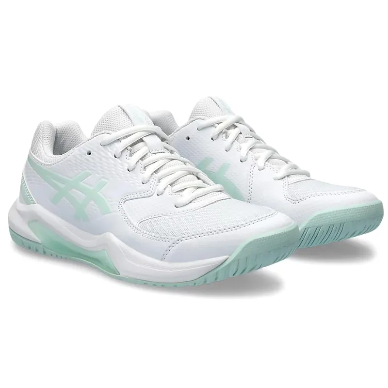 Asics GEL-DEDICATE 8 Womens Tennis Shoes - White/Pale Blue