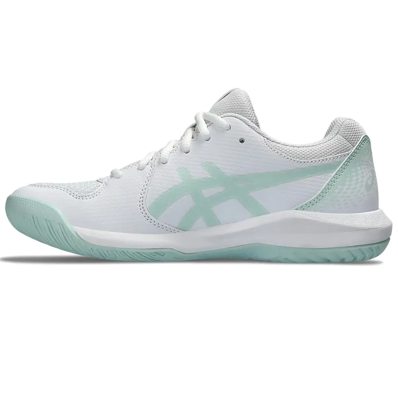 Asics GEL-DEDICATE 8 Womens Tennis Shoes - White/Pale Blue