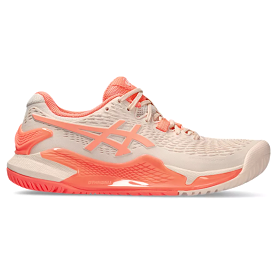 Asics Resolution 9 Women Tennis Shoes - Pear Pink/Sun Coral