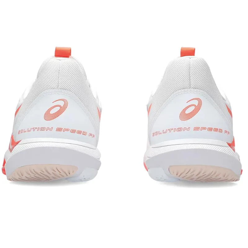 Asics Solution Speed FF 3 Women's Tennis Shoes - White/Sun Coral