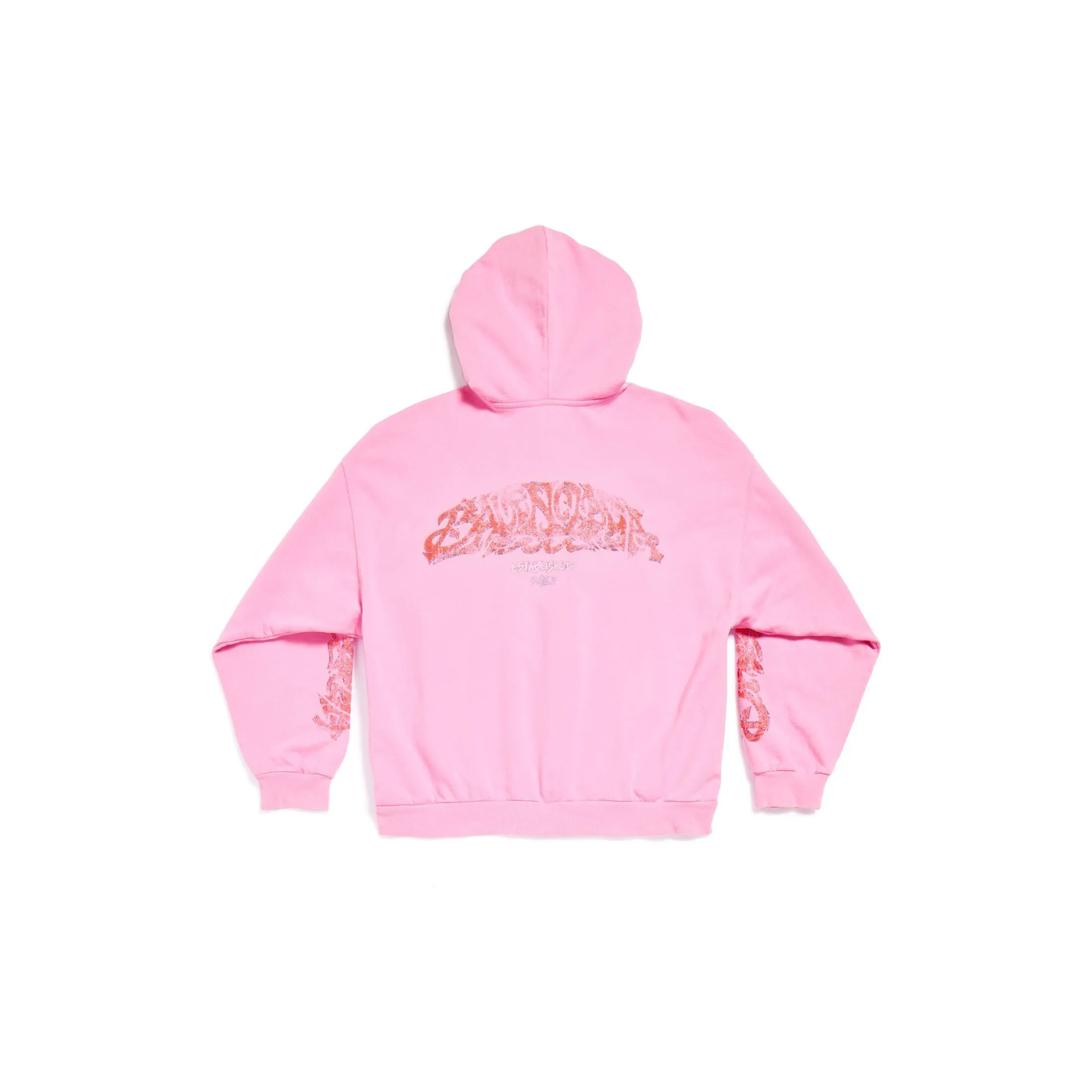 BALENCIAGA  |Offshore Zip-up Hoodie Medium Fit in Pink