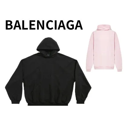 BALENCIAGA  |Street Style Logo Hoodies & Sweatshirts