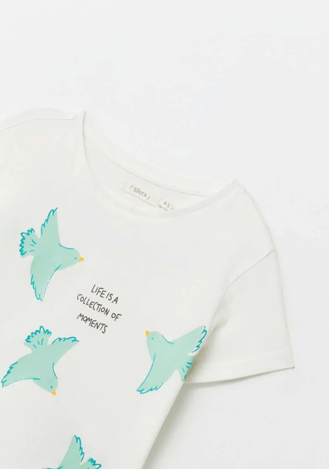 Bird Aop T-Shirt - Cream