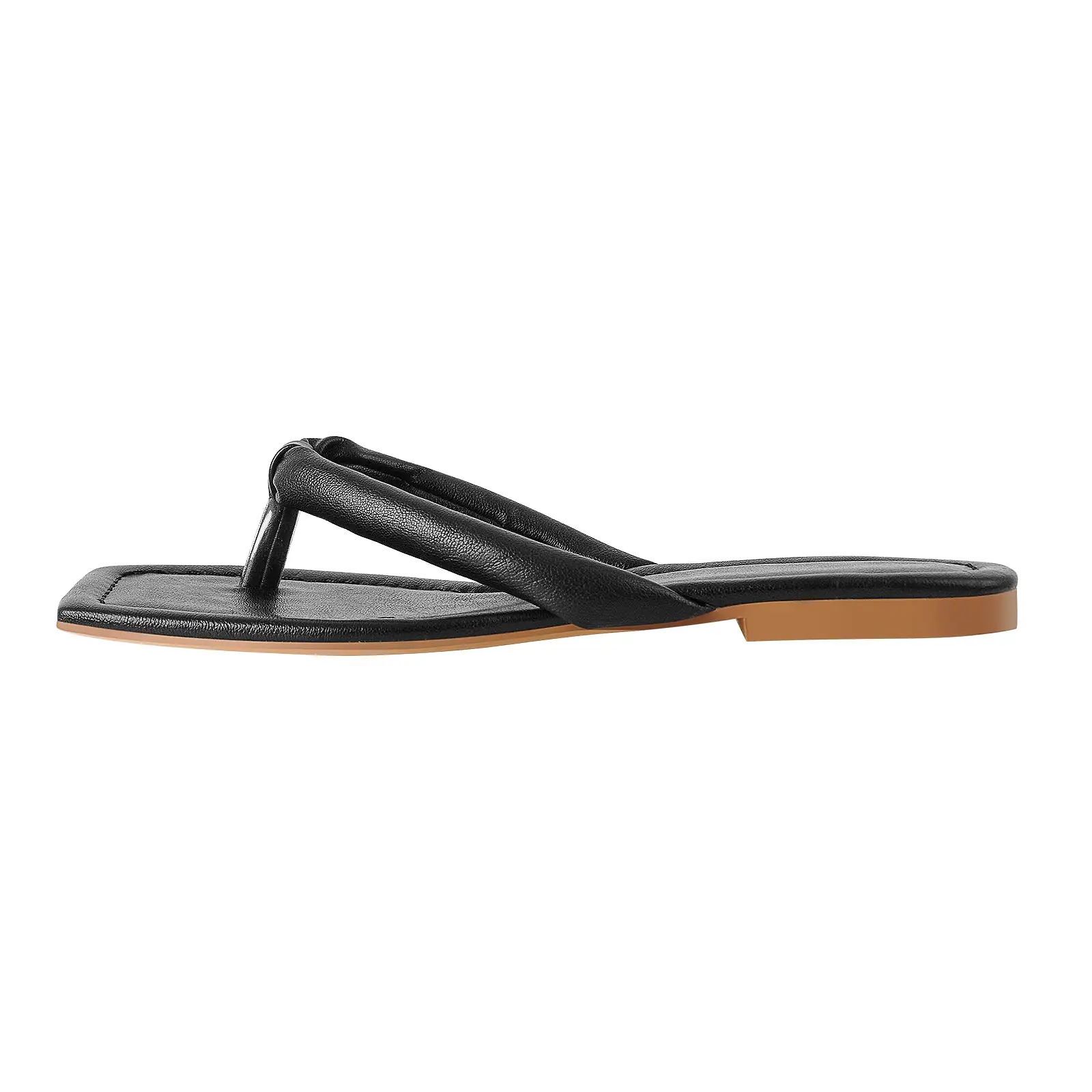 Black Slipper Flat Sandals Mules