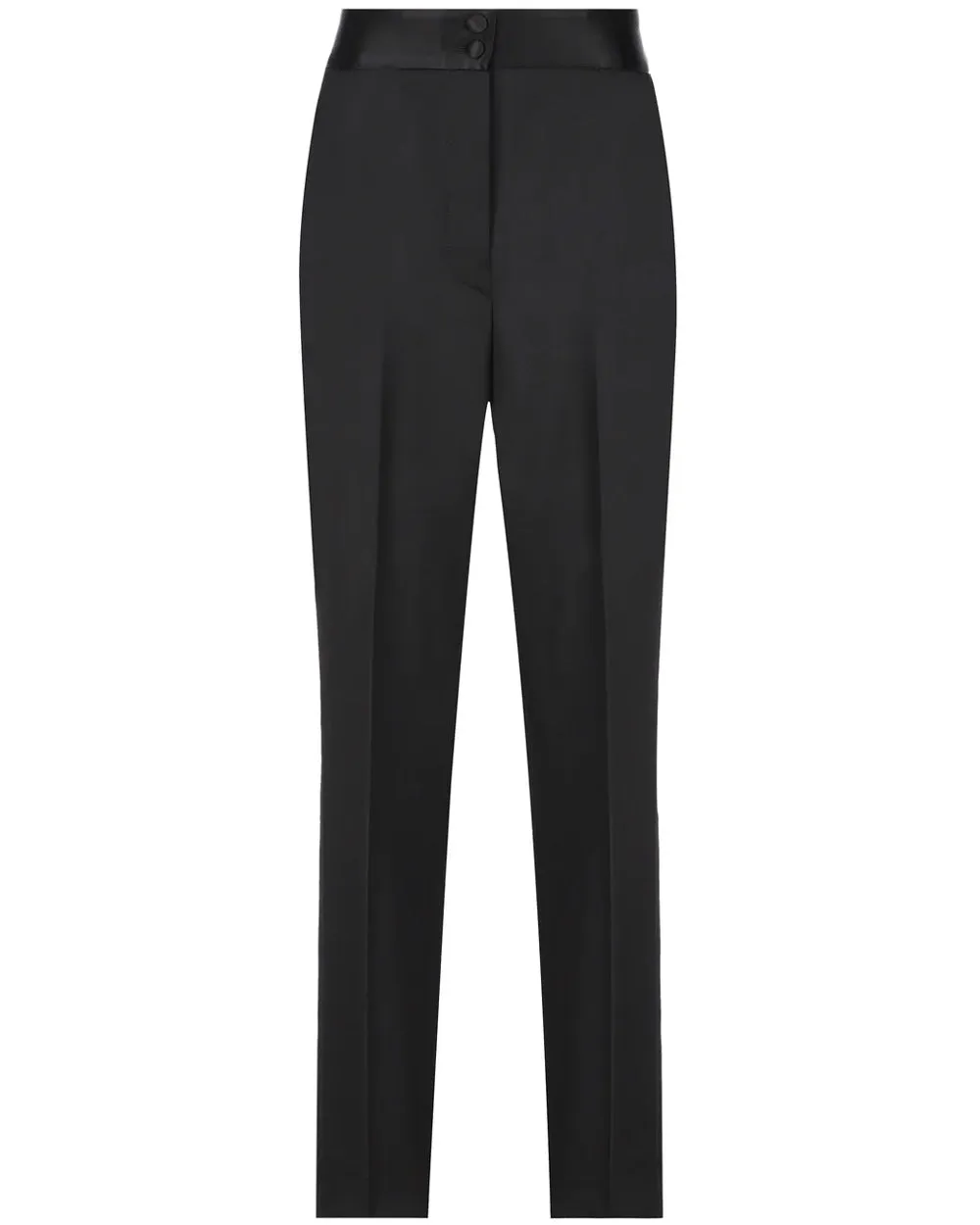 Black Straight Leg Tux Pant