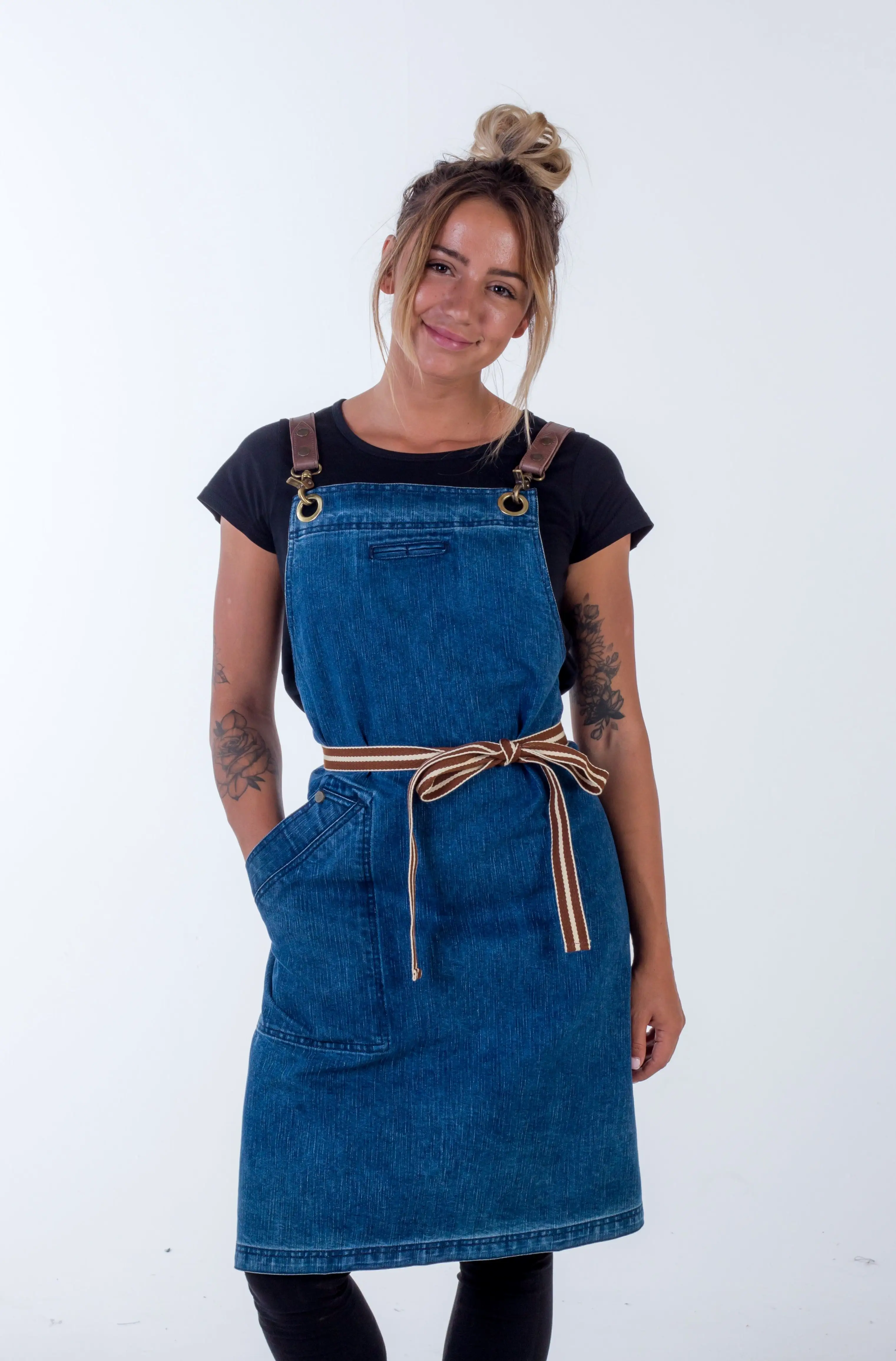 Blue Denim apron Swiss