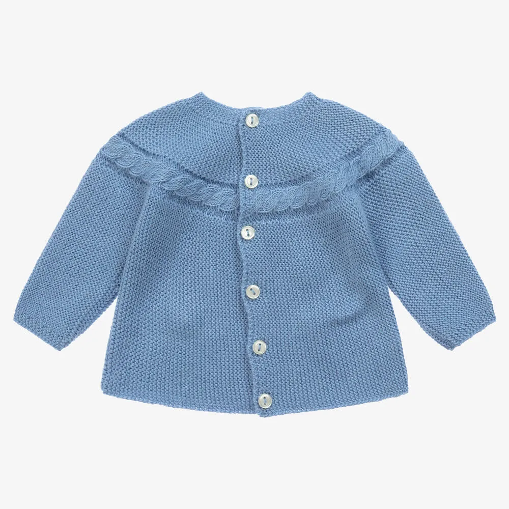 Blue Knitted Baby Sweater