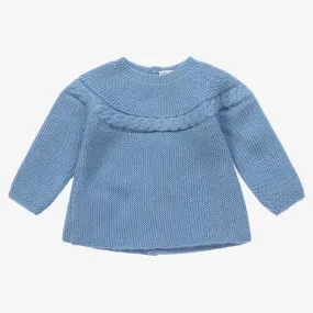 Blue Knitted Baby Sweater