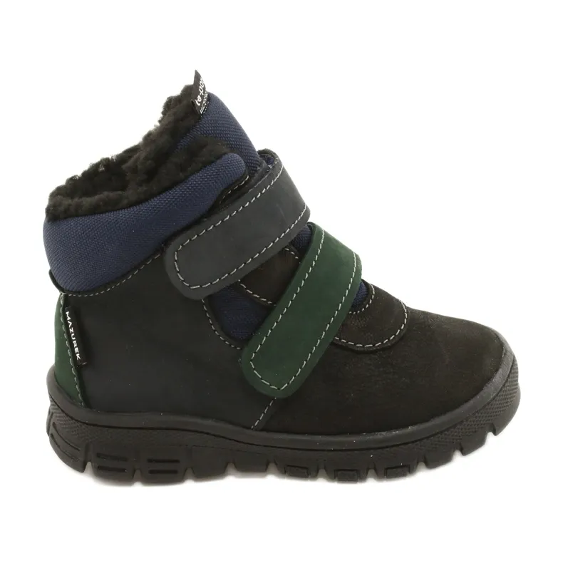 Boots boots with Waterproof Mazurek 1360 membrane black and navy blue green