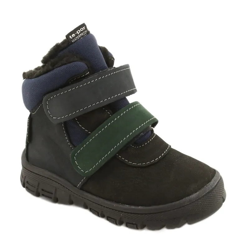 Boots boots with Waterproof Mazurek 1360 membrane black and navy blue green