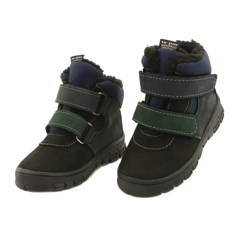 Boots boots with Waterproof Mazurek 1360 membrane black and navy blue green