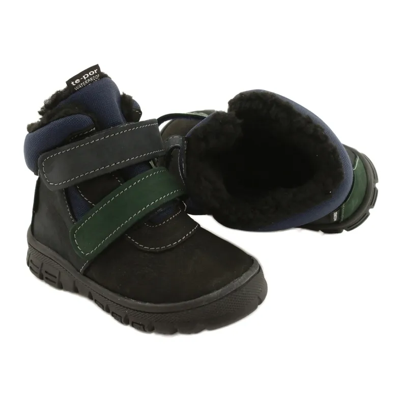 Boots boots with Waterproof Mazurek 1360 membrane black and navy blue green