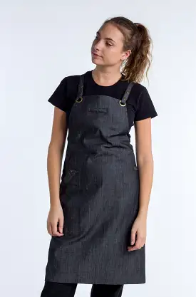 Charcoal grey denim apron fitzroy