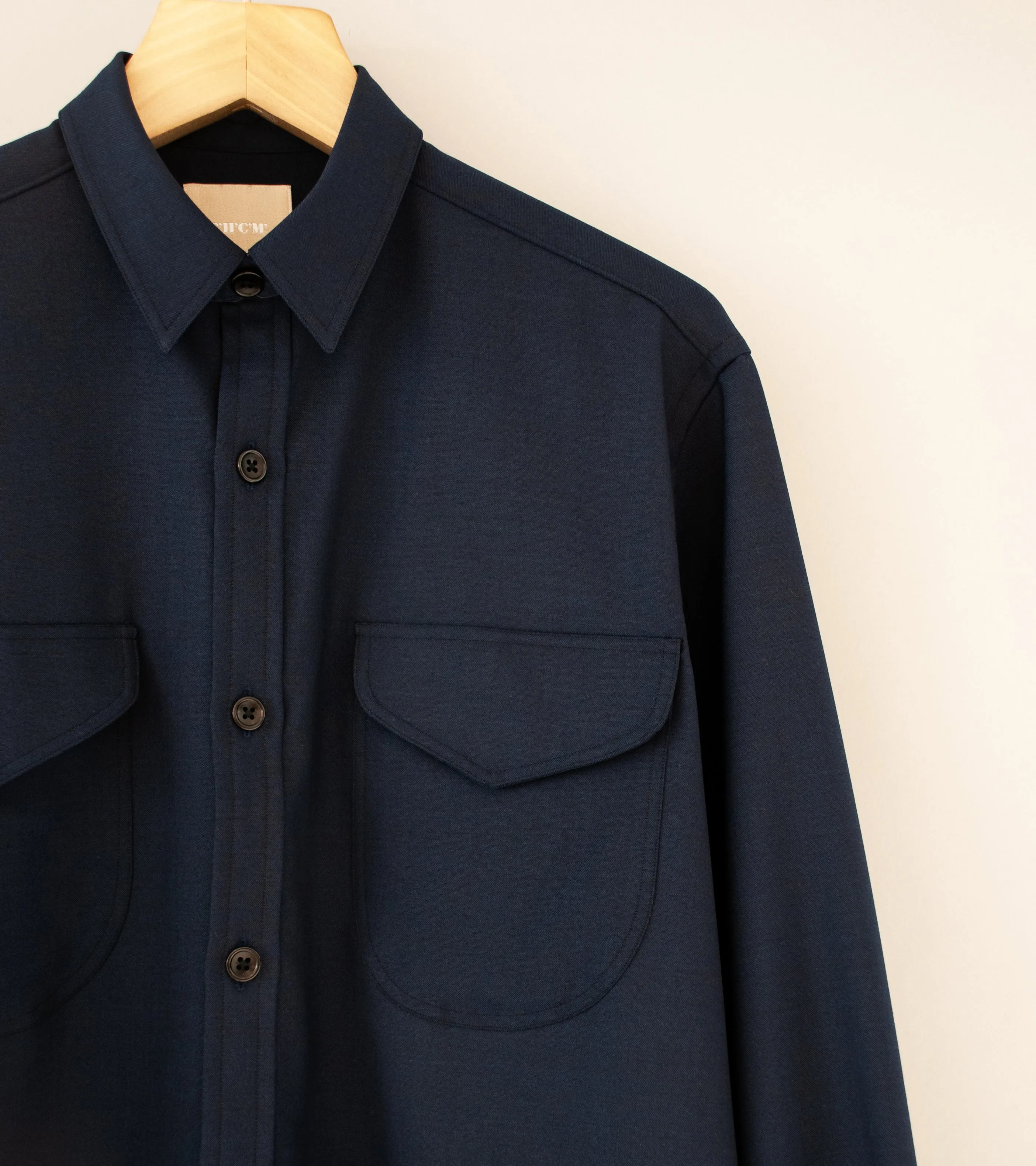 C'H'C'M' 'Work Shirt' (Navy Technical Wool)