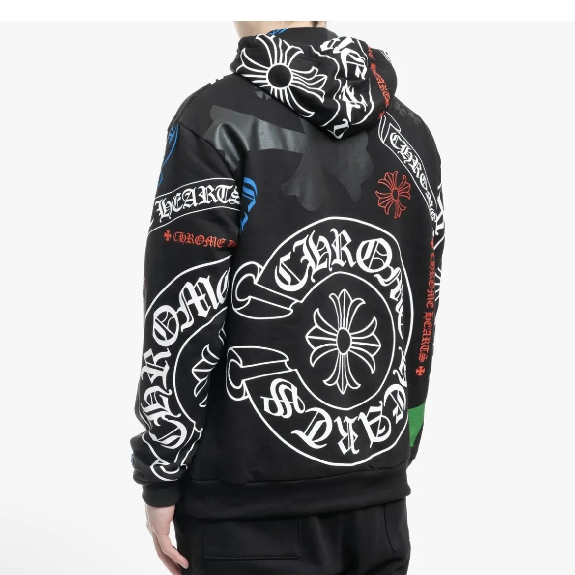 CHROME HEARTS  |Street Style Long Sleeves Cotton Logo Hoodies