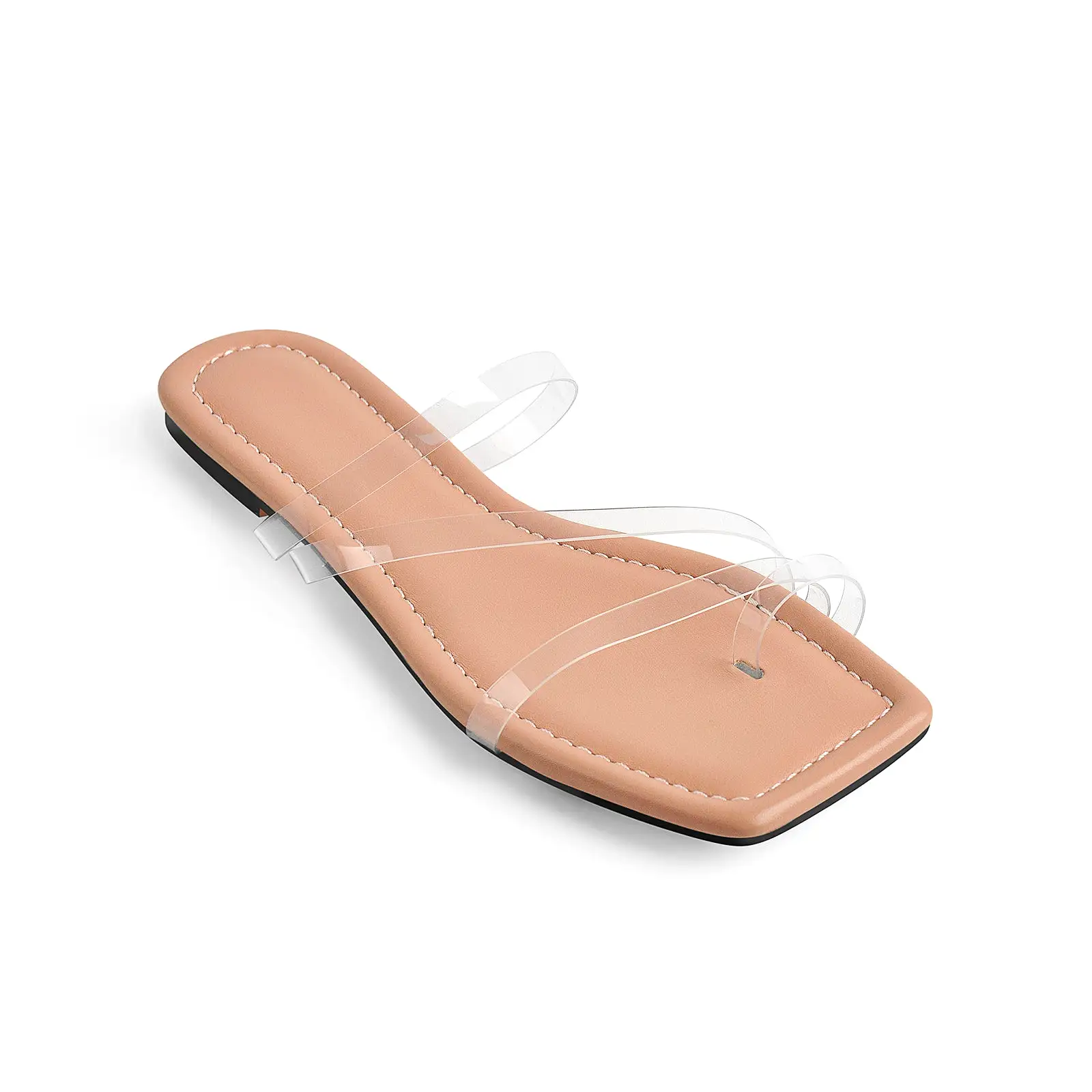 Clear Band Flat Sandals Mules