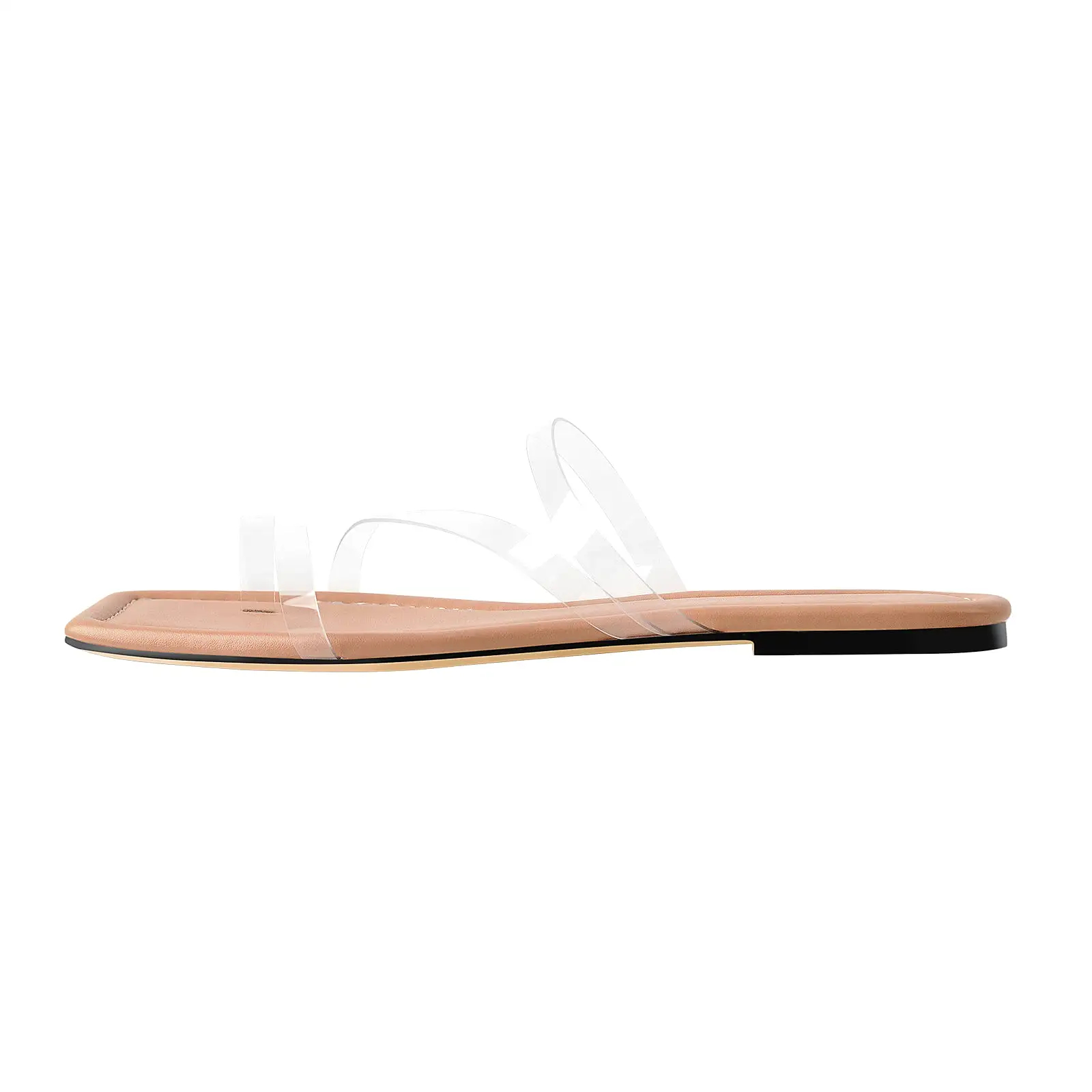 Clear Band Flat Sandals Mules