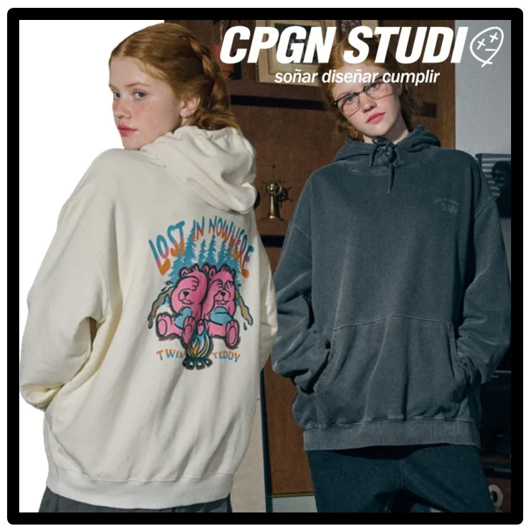 COMPAGNO  |Unisex Street Style Logo Hoodies