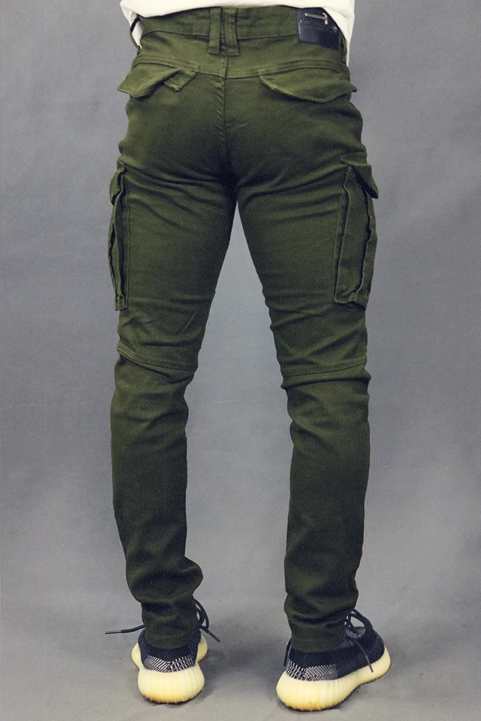 COPPER RIVET | 133204 | UTILITY CARGO SLIM FIT PANTS | OLIVE |