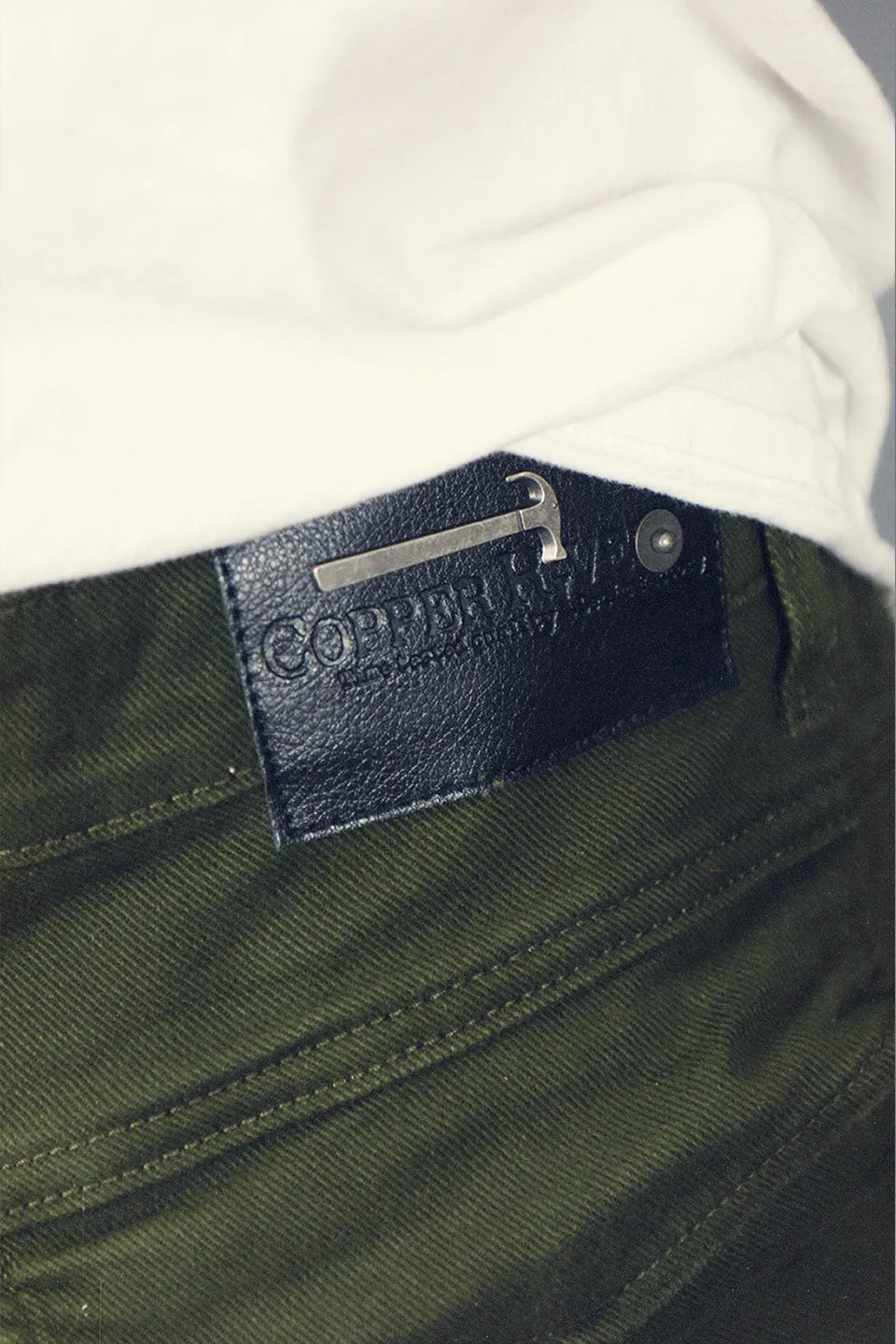 COPPER RIVET | 133204 | UTILITY CARGO SLIM FIT PANTS | OLIVE |