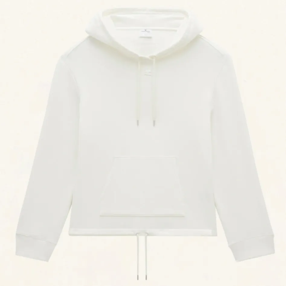 Courreges  |Unisex Street Style Plain Cotton Logo Hoodies & Sweatshirts