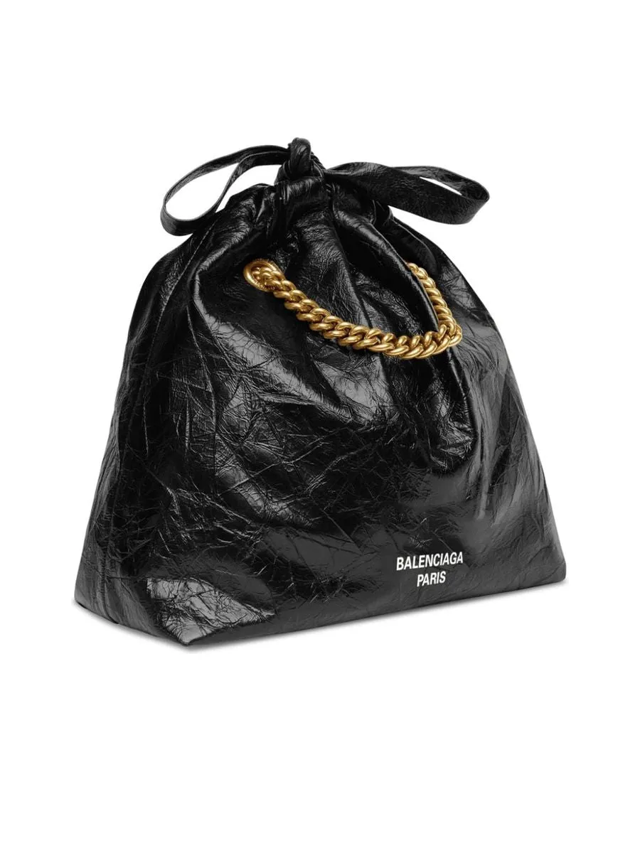 Crush Small Tote Bag in Black