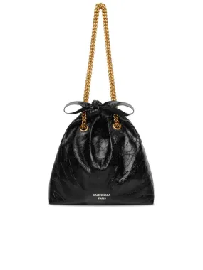 Crush Small Tote Bag in Black