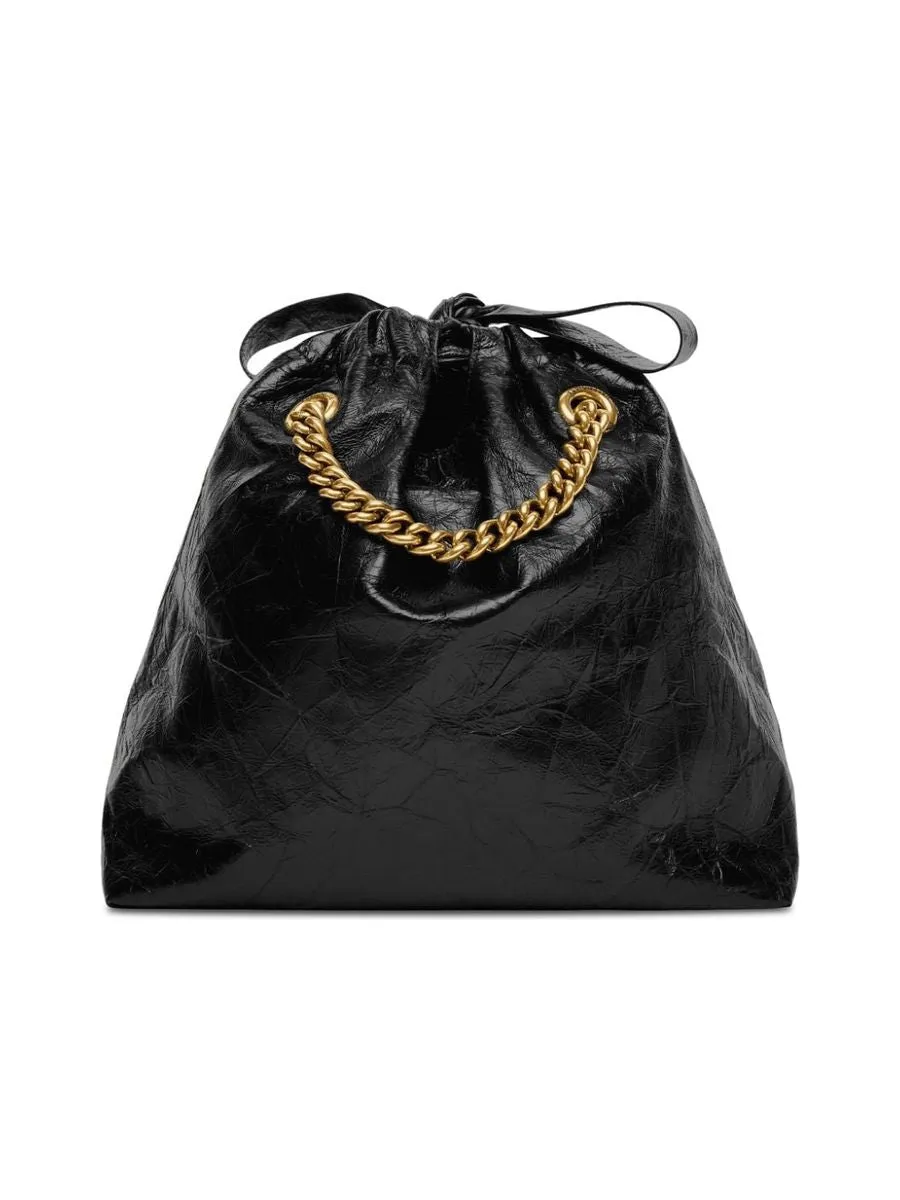 Crush Small Tote Bag in Black