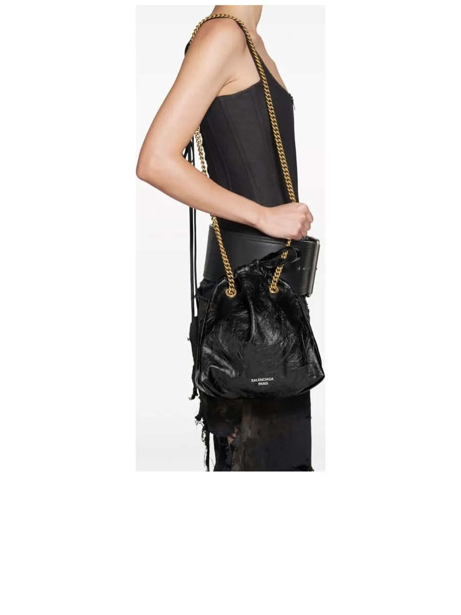 Crush Small Tote Bag in Black