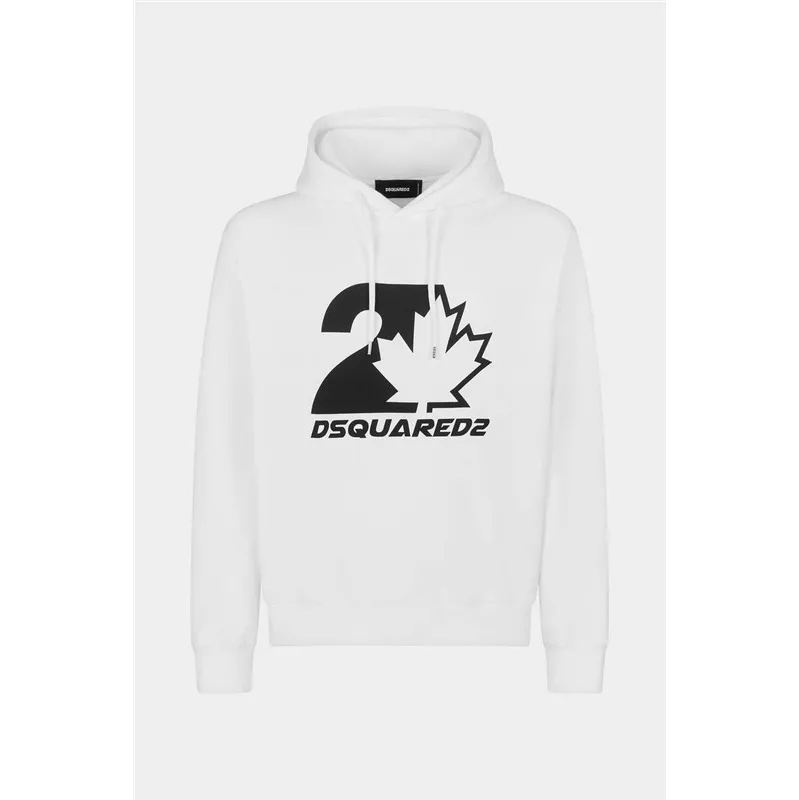 D SQUARED2  |Long Sleeves Plain Cotton Logo Luxury Hoodies