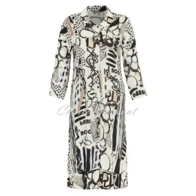 Dolcezza 'Decoding' Print 'Crepon' Duster Jacket - Style 24731