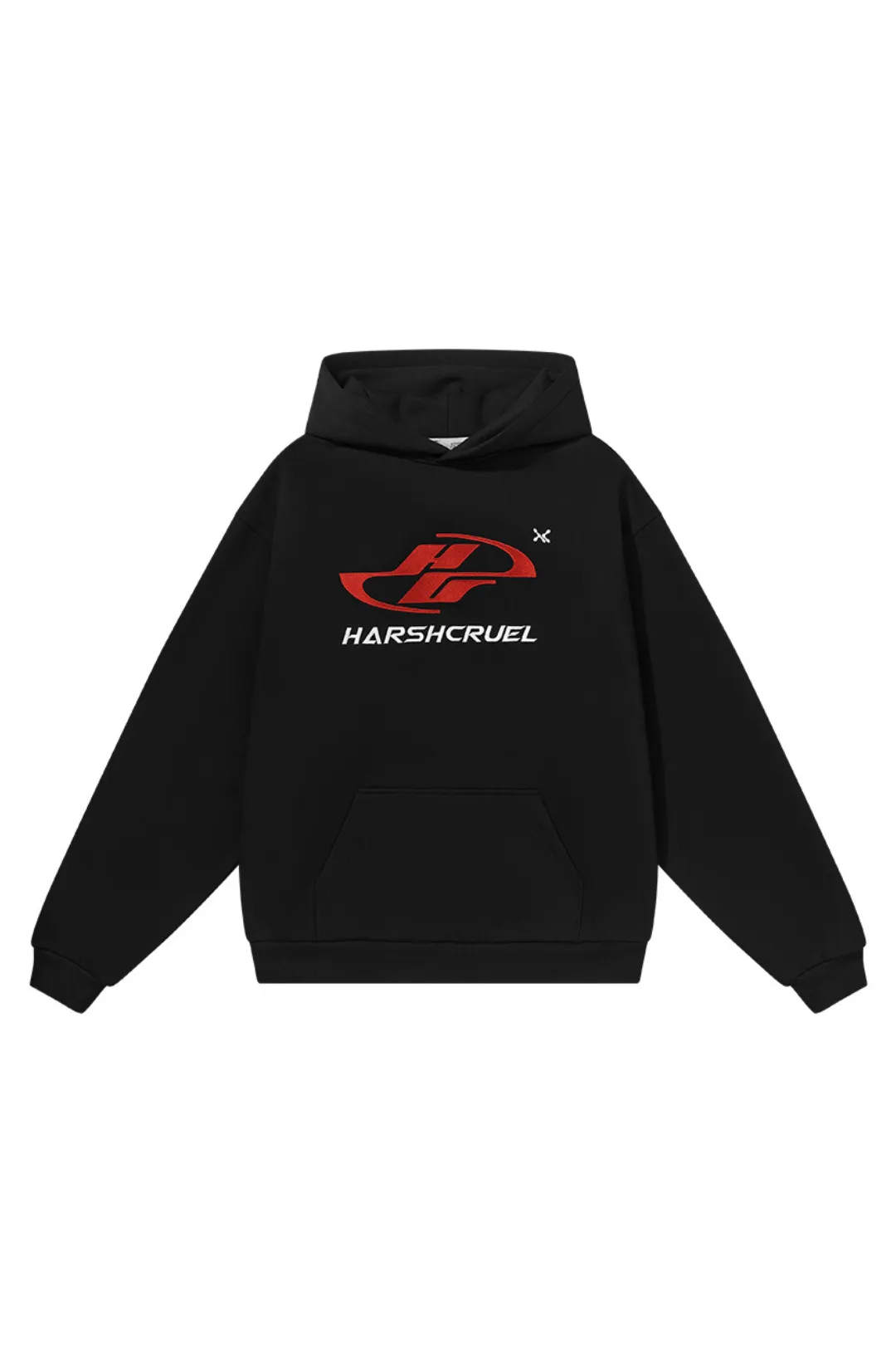 Dynamic Embroidered Logo Loose Hoodie