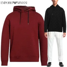 EMPORIO ARMANI  |Street Style Long Sleeves Logo Hoodies