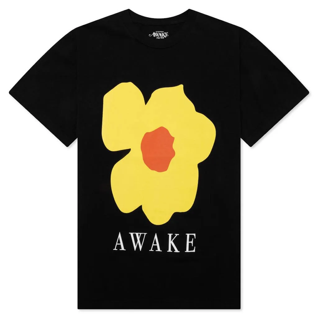 Floral Printed Tee - Charcoal