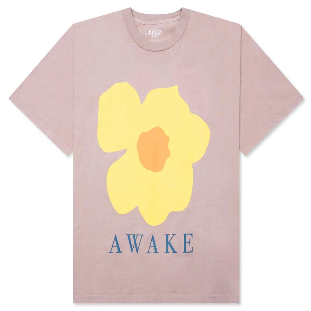 Floral Printed Tee - Pale Mauve