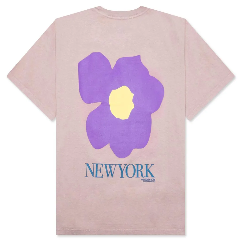 Floral Printed Tee - Pale Mauve